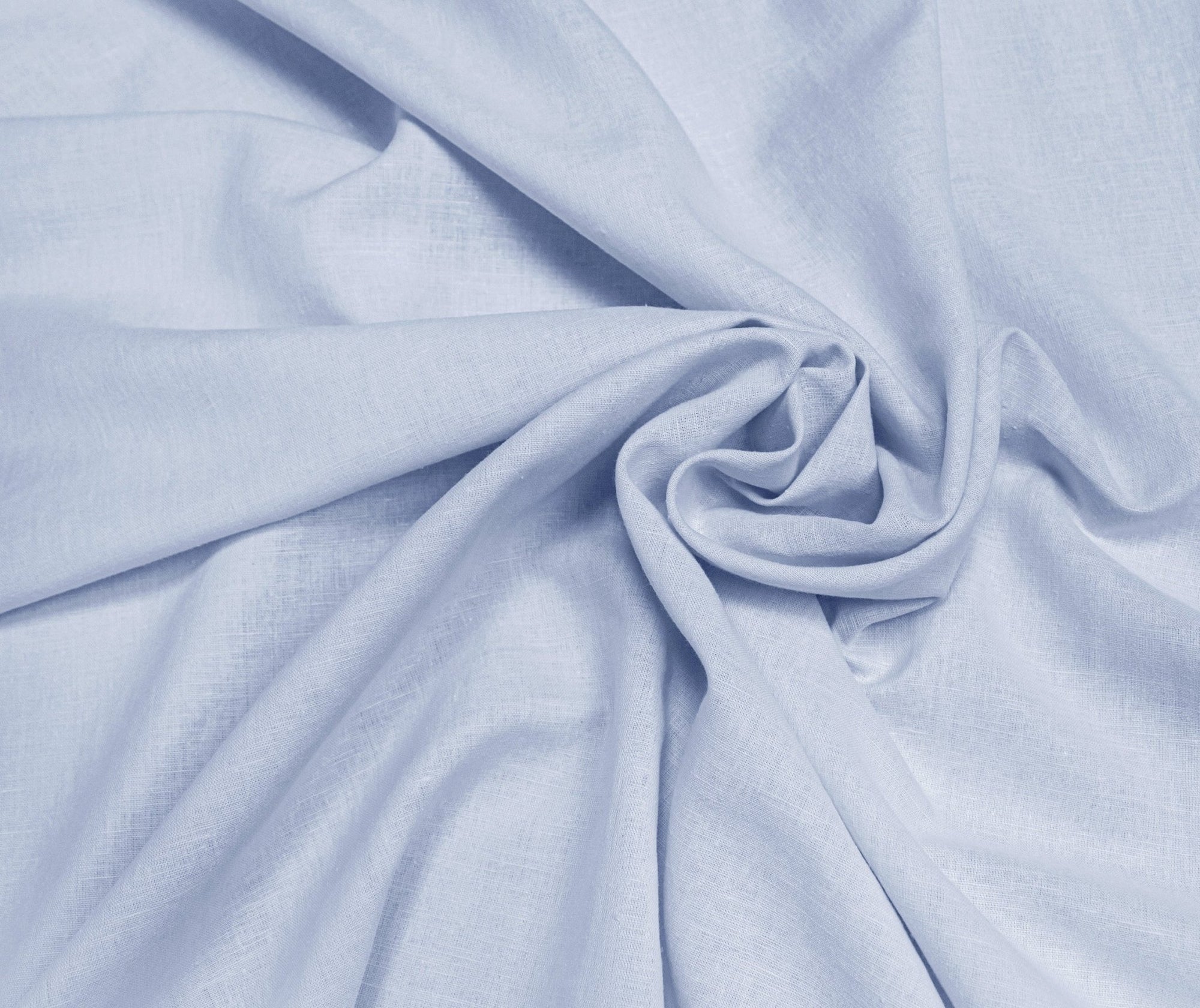 Luca - S Natural Pure Linen Wrinkled Fabric Light Blue Color - Luca - S Yarns