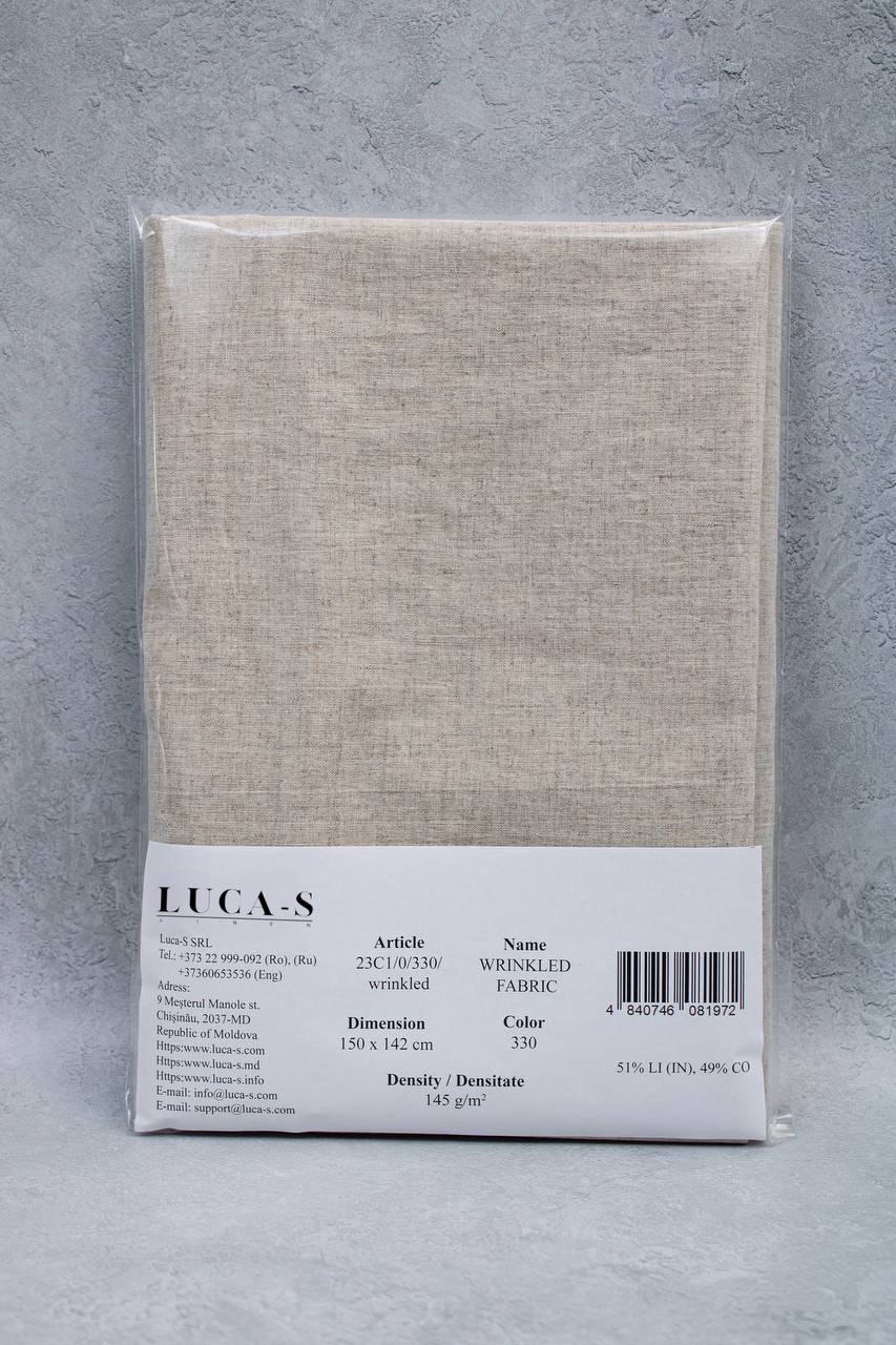 Luca - S Natural Pure Linen Wrinkled Fabric Rustic Color - Luca - S Yarns