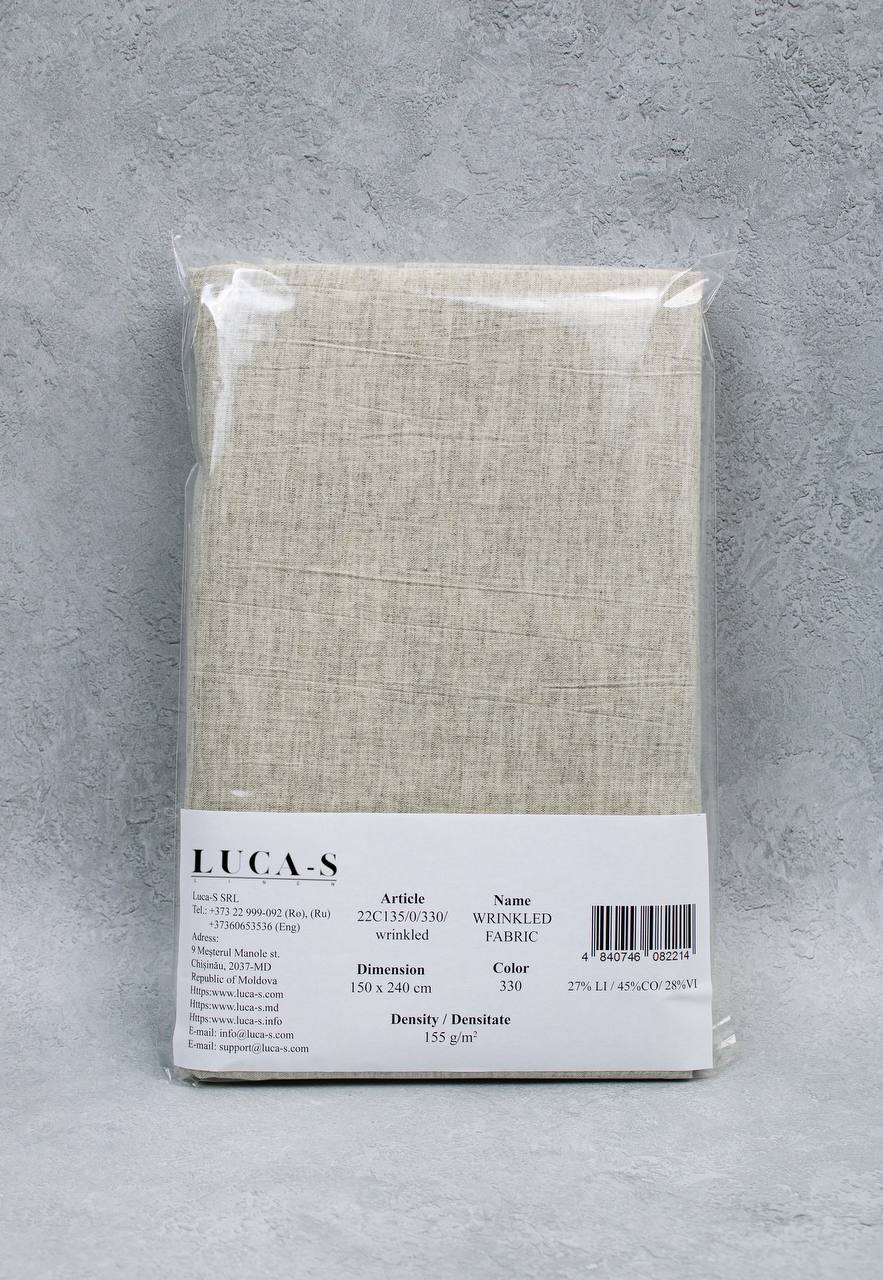 Luca - S Natural Pure Linen Wrinkled Fabric Rustic Color - Luca - S Yarns