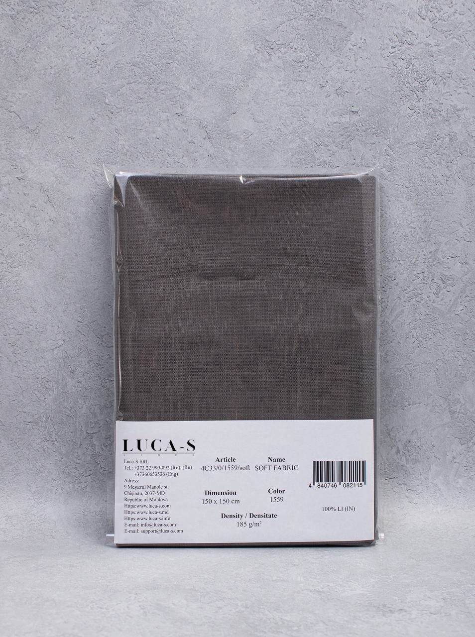 Luca - S Pure Natural 100% Linen Soft Fabric Ash Grey Color - Luca - S Yarns