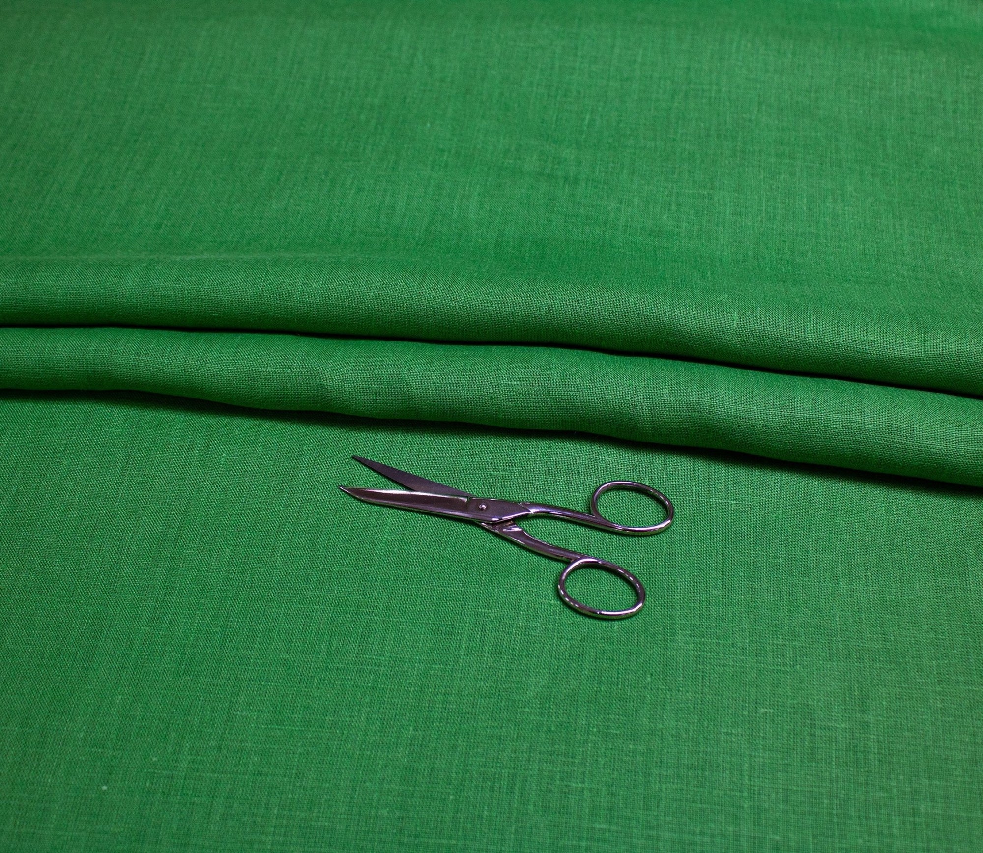 Luca - S Pure Natural 100% Linen Soft Fabric Grass Green Color - Luca - S Yarns