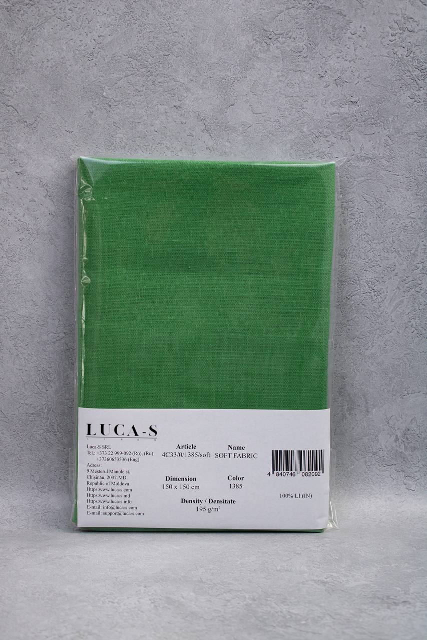 Luca - S Pure Natural 100% Linen Soft Fabric Grass Green Color - Luca - S Yarns