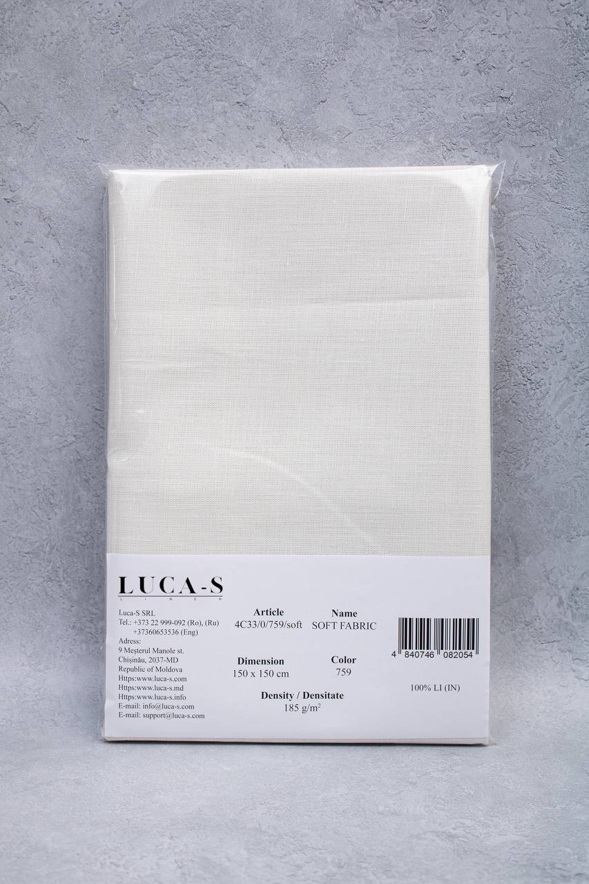 Luca - S Pure Natural 100% Linen Soft Fabric Natural White Color - Luca - S Yarns