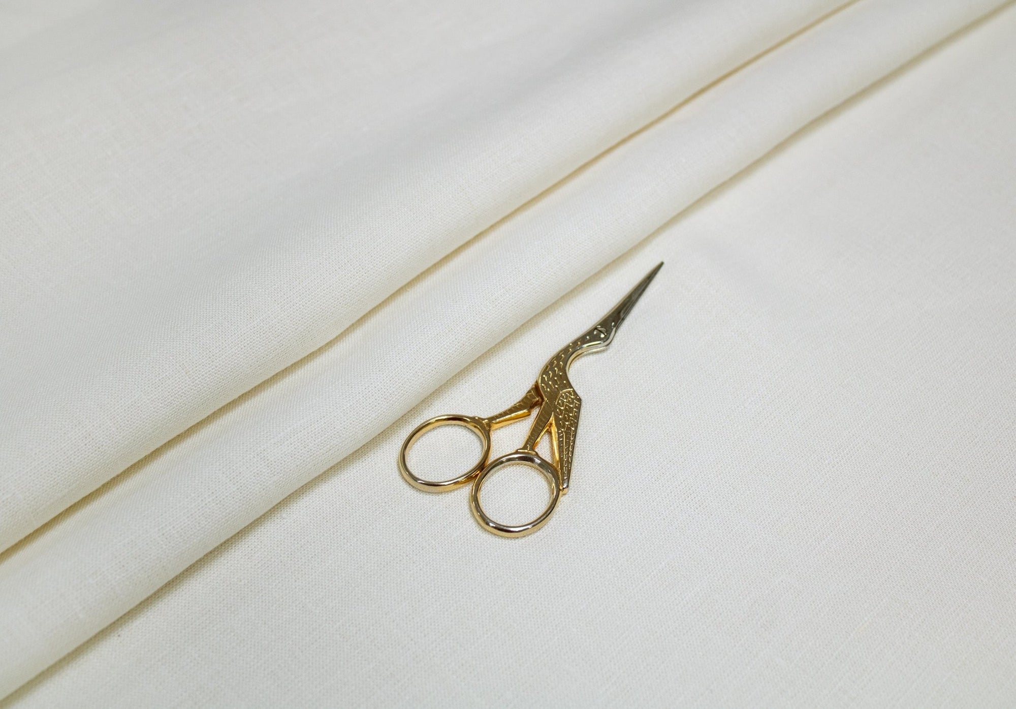 Luca - S Pure Natural 100% Linen Soft Fabric Natural White Color - Luca - S Yarns