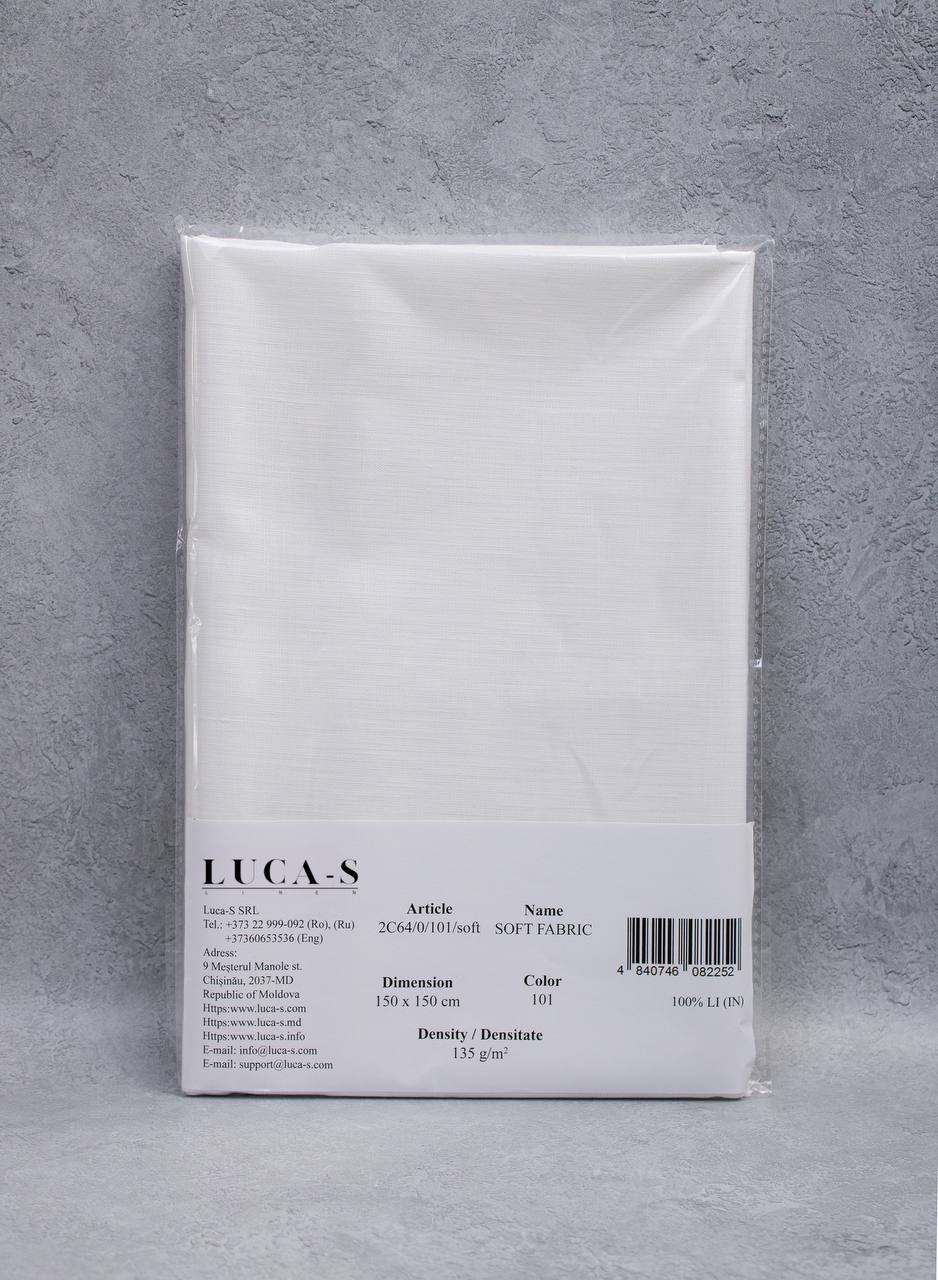 Luca - S Pure Natural 100% Linen Soft Fabric White Color - Luca - S Yarns