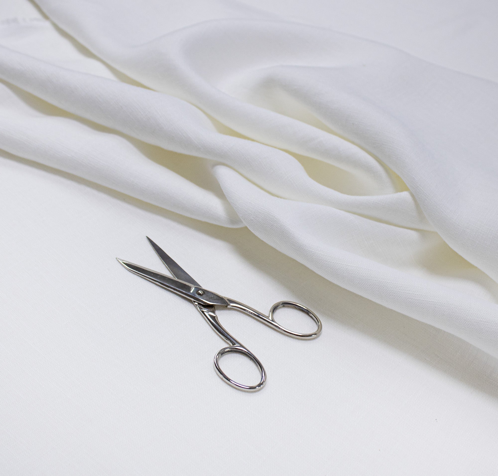 Luca - S Pure Natural Linen Wrinkled Fabric Chalk Color - Luca - S Yarns
