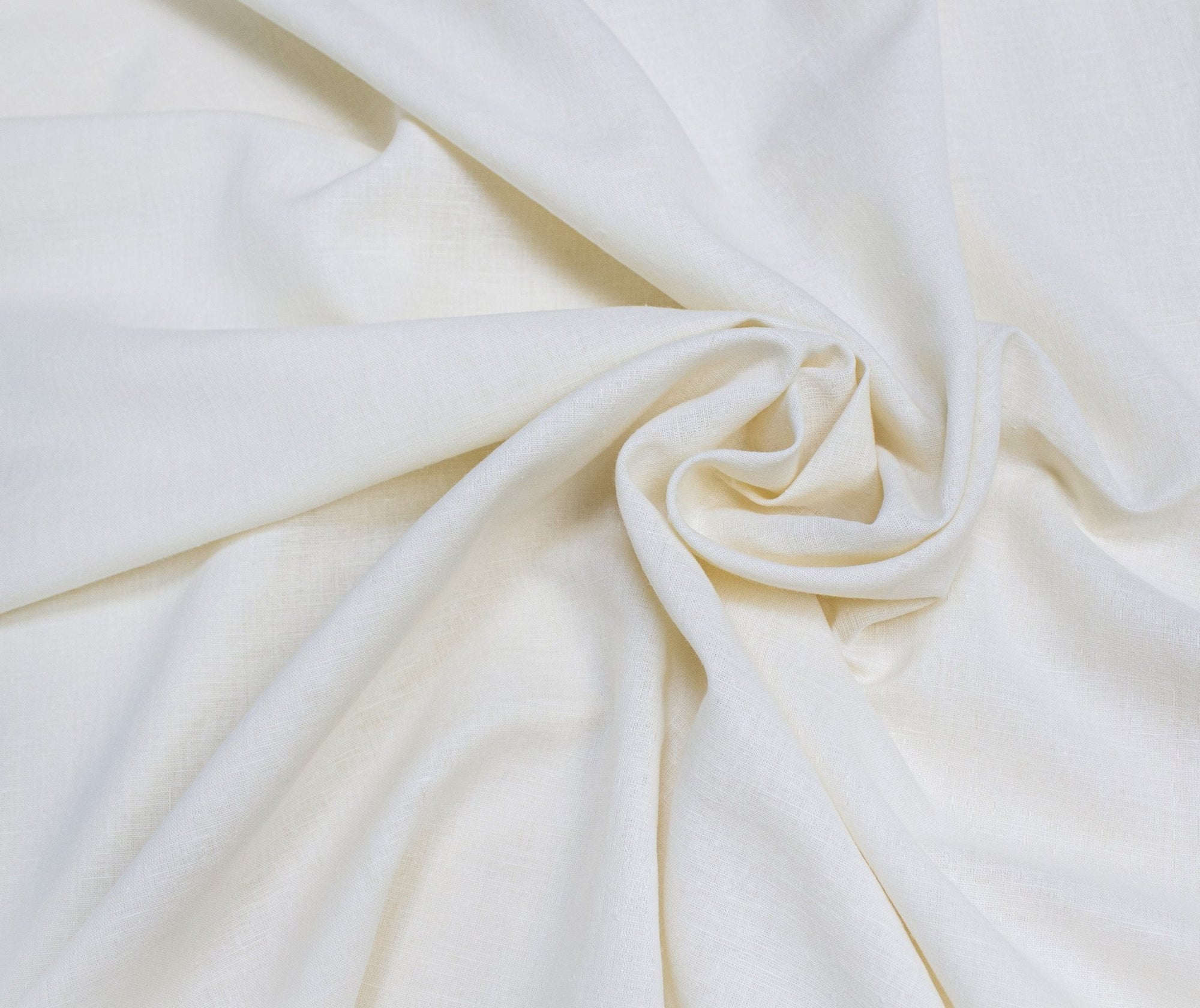 Luca - S Pure Natural Linen Wrinkled Fabric Cream Color - Luca - S Yarns
