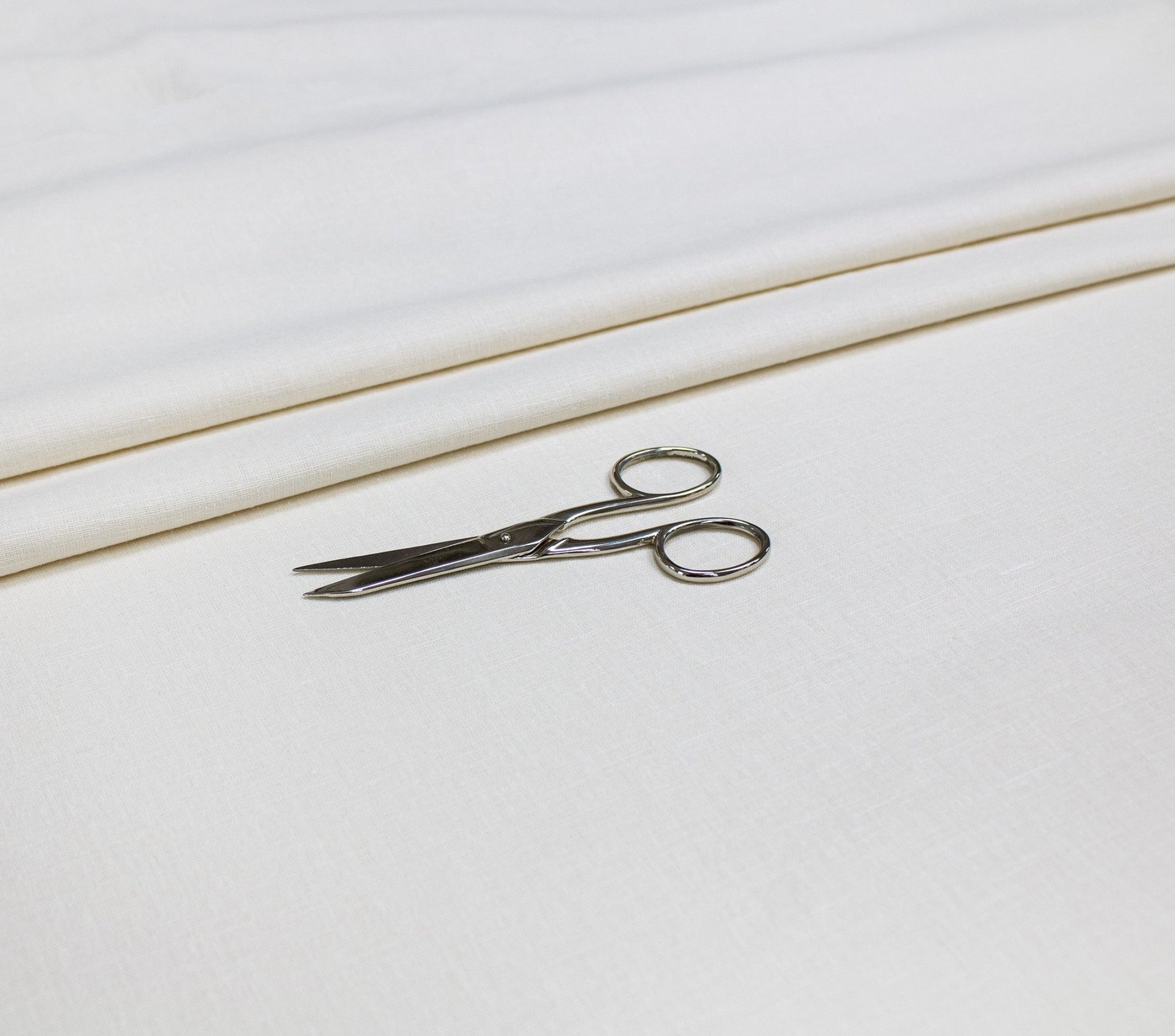 Luca - S Pure Natural Linen Wrinkled Fabric Cream Color - Luca - S Yarns