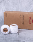 Pack of 10 Pearl Cotton Luca - S Color White, Art. 87 - Embroidery Threads - Luca - S Yarns