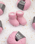 Pink Baby Booties Knitting Pattern - Luca - S Yarns