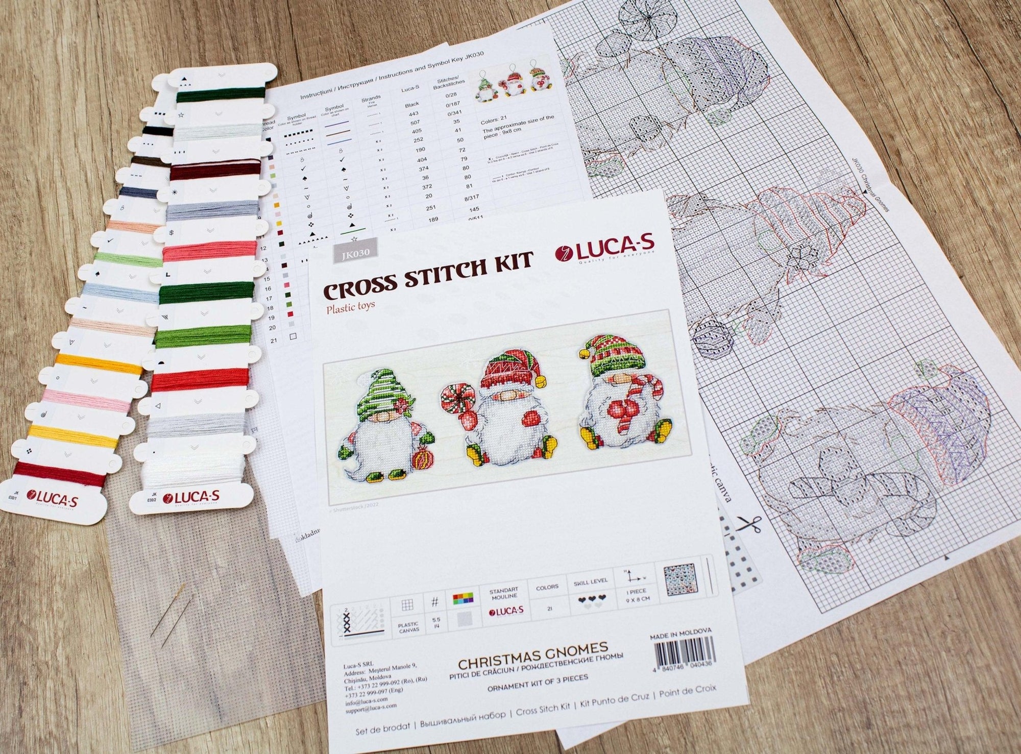 Toys Cross Stitch Kit Luca - S - Christmas Gnomes JK030 - Luca - S Yarns