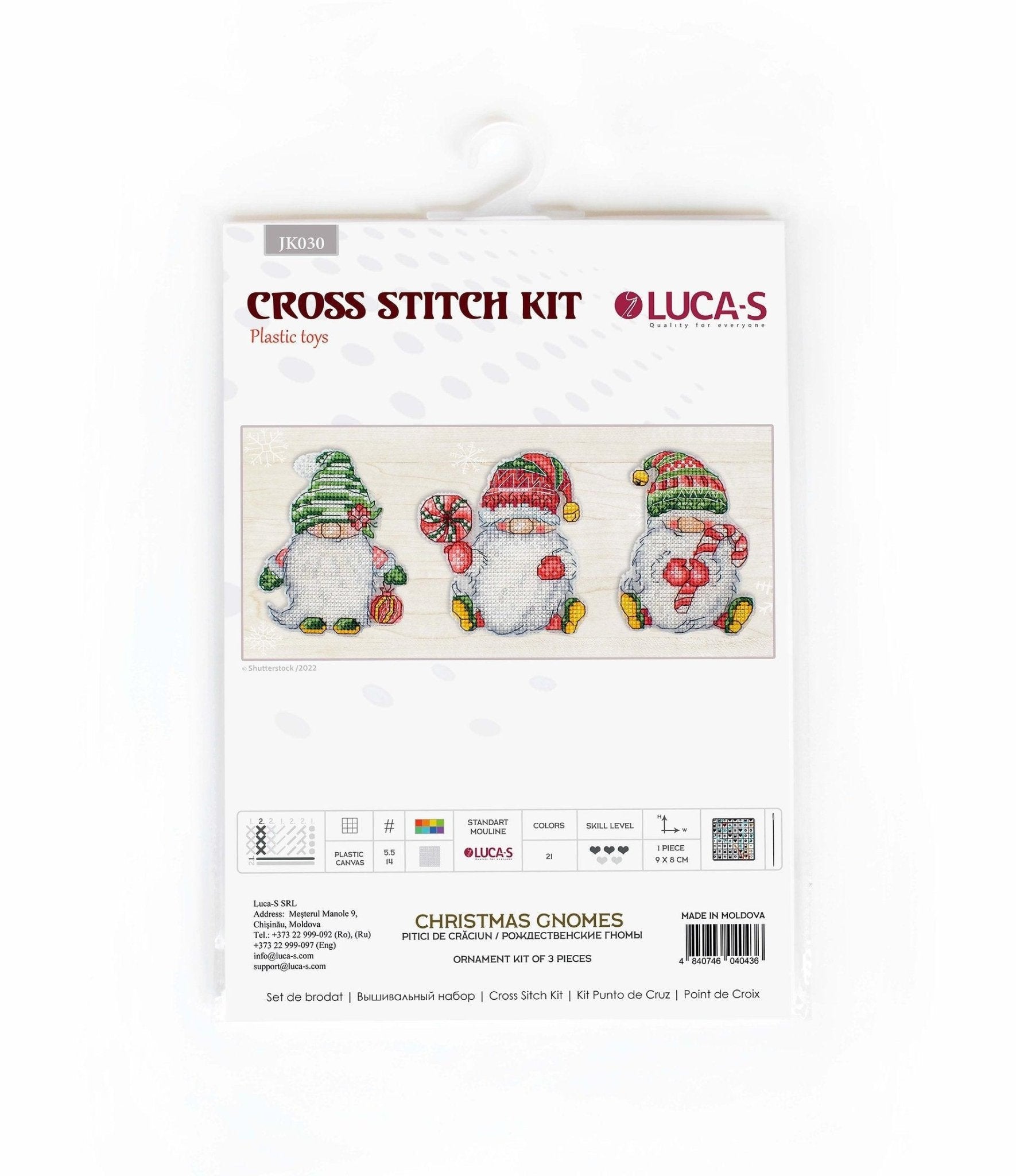 Toys Cross Stitch Kit Luca - S - Christmas Gnomes JK030 - Luca - S Yarns