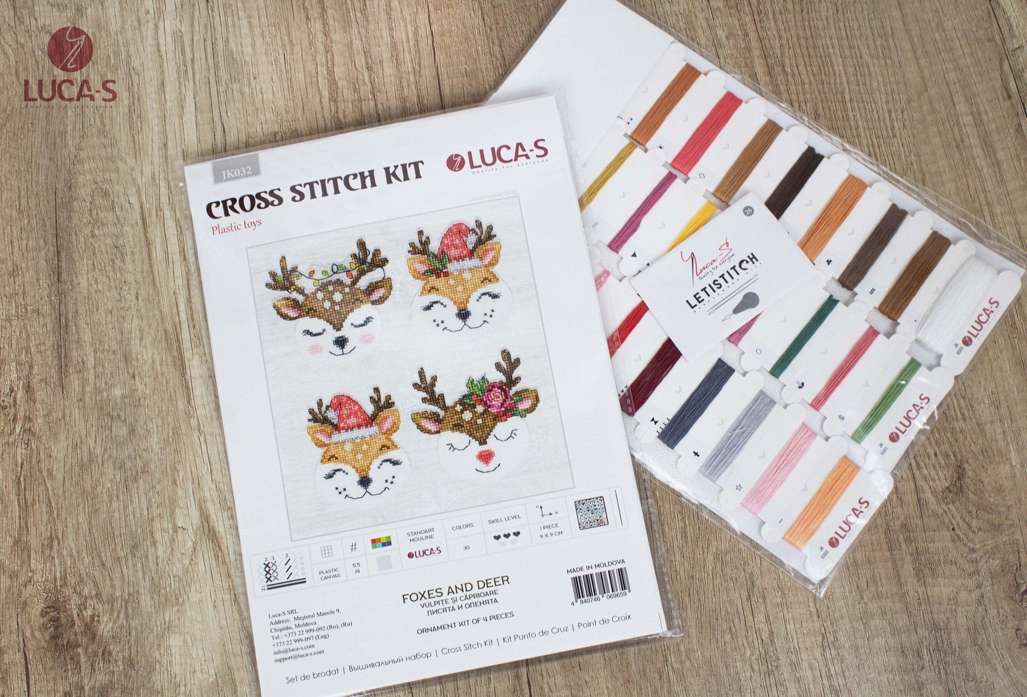 Toys Cross Stitch Kit Luca - S - Foxes and Deer JK032 - Luca - S Yarns