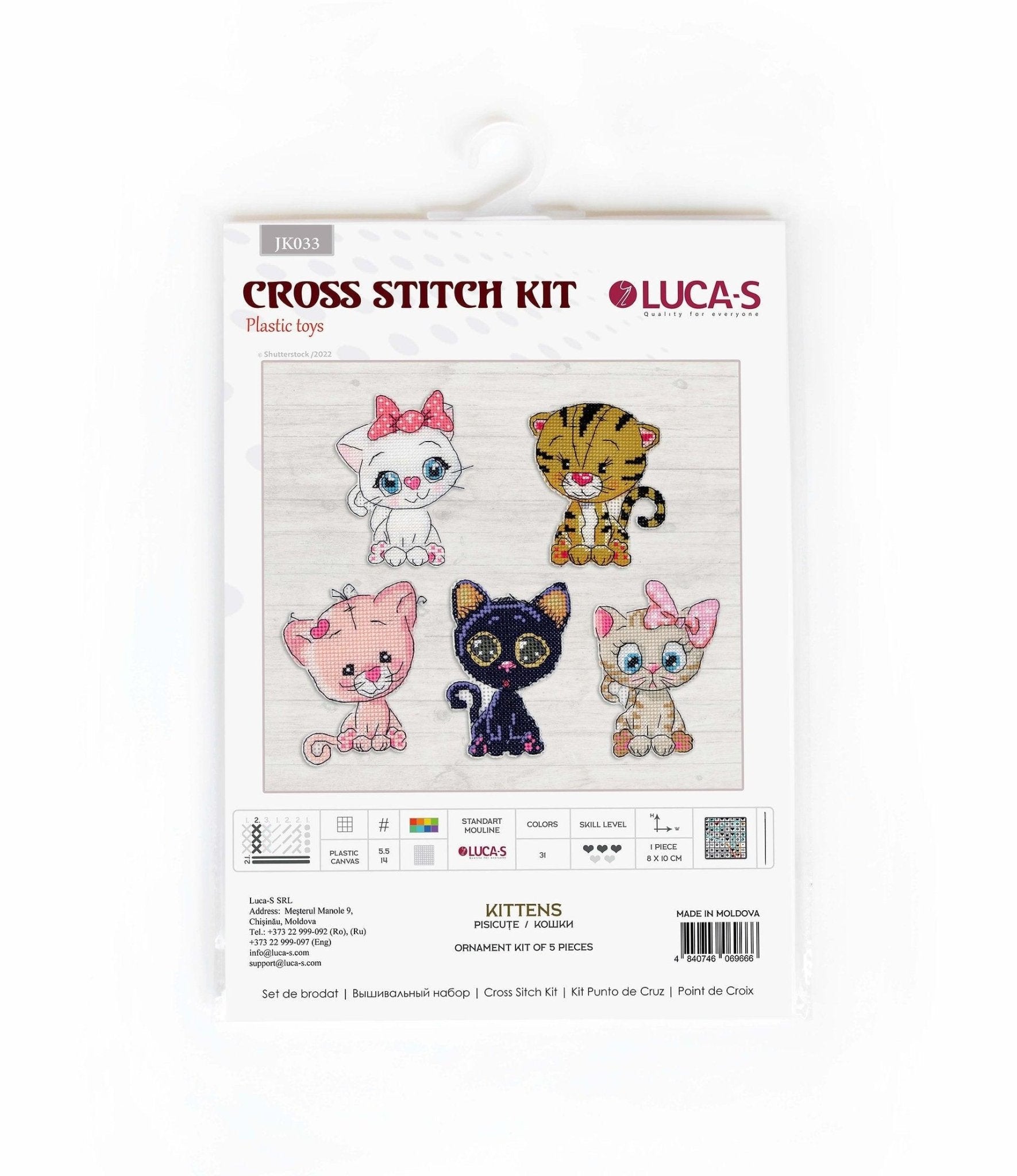 Toys Cross Stitch Kit Luca - S - Kittens JK033 - Luca - S Yarns