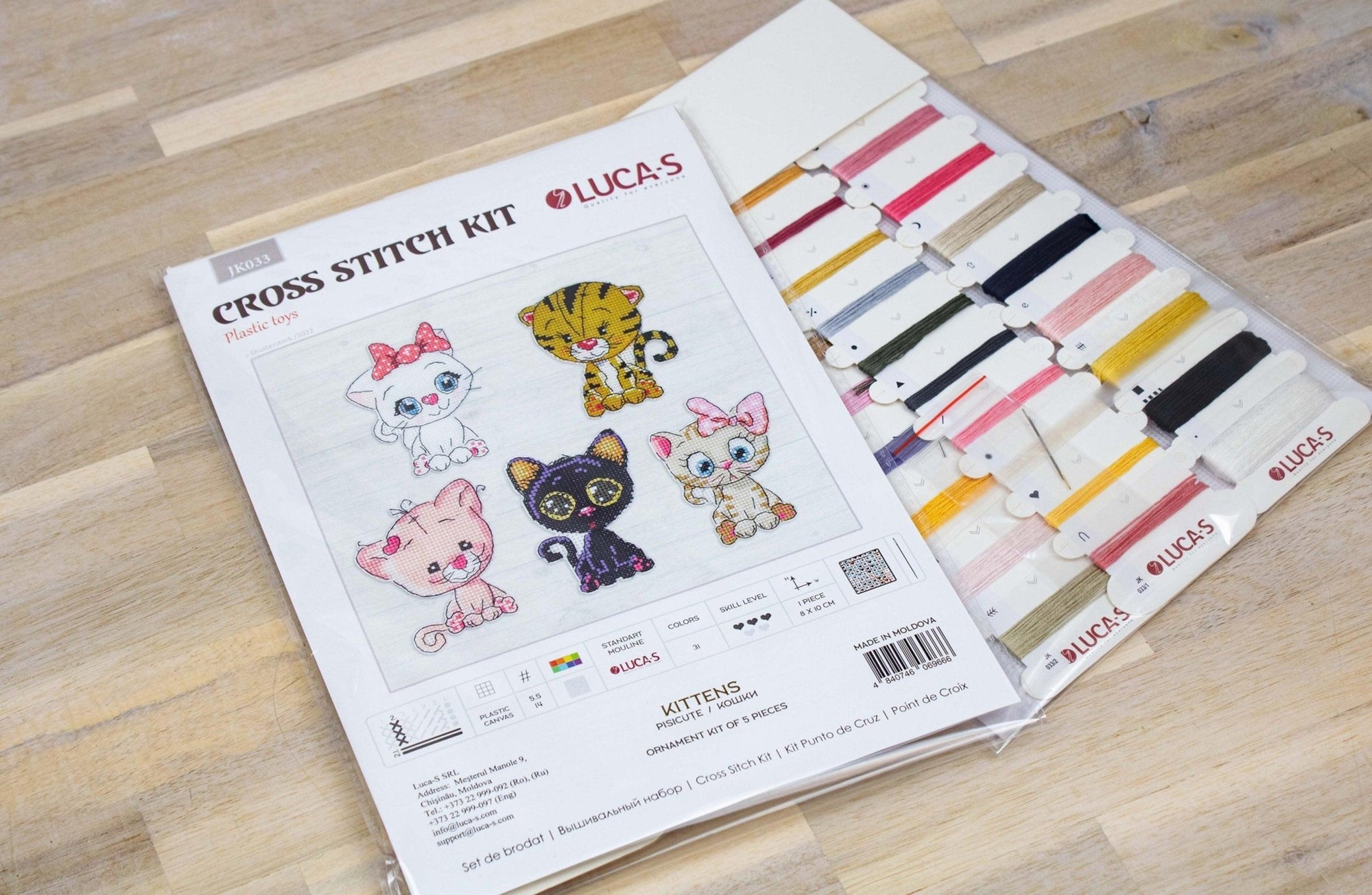 Toys Cross Stitch Kit Luca - S - Kittens JK033 - Luca - S Yarns