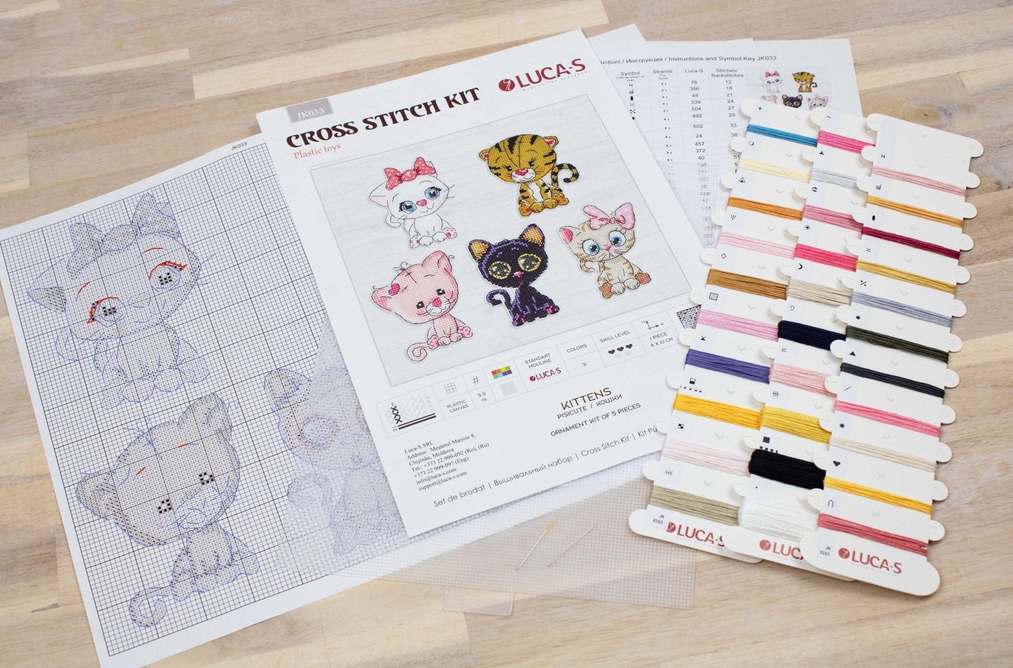 Toys Cross Stitch Kit Luca - S - Kittens JK033 - Luca - S Yarns