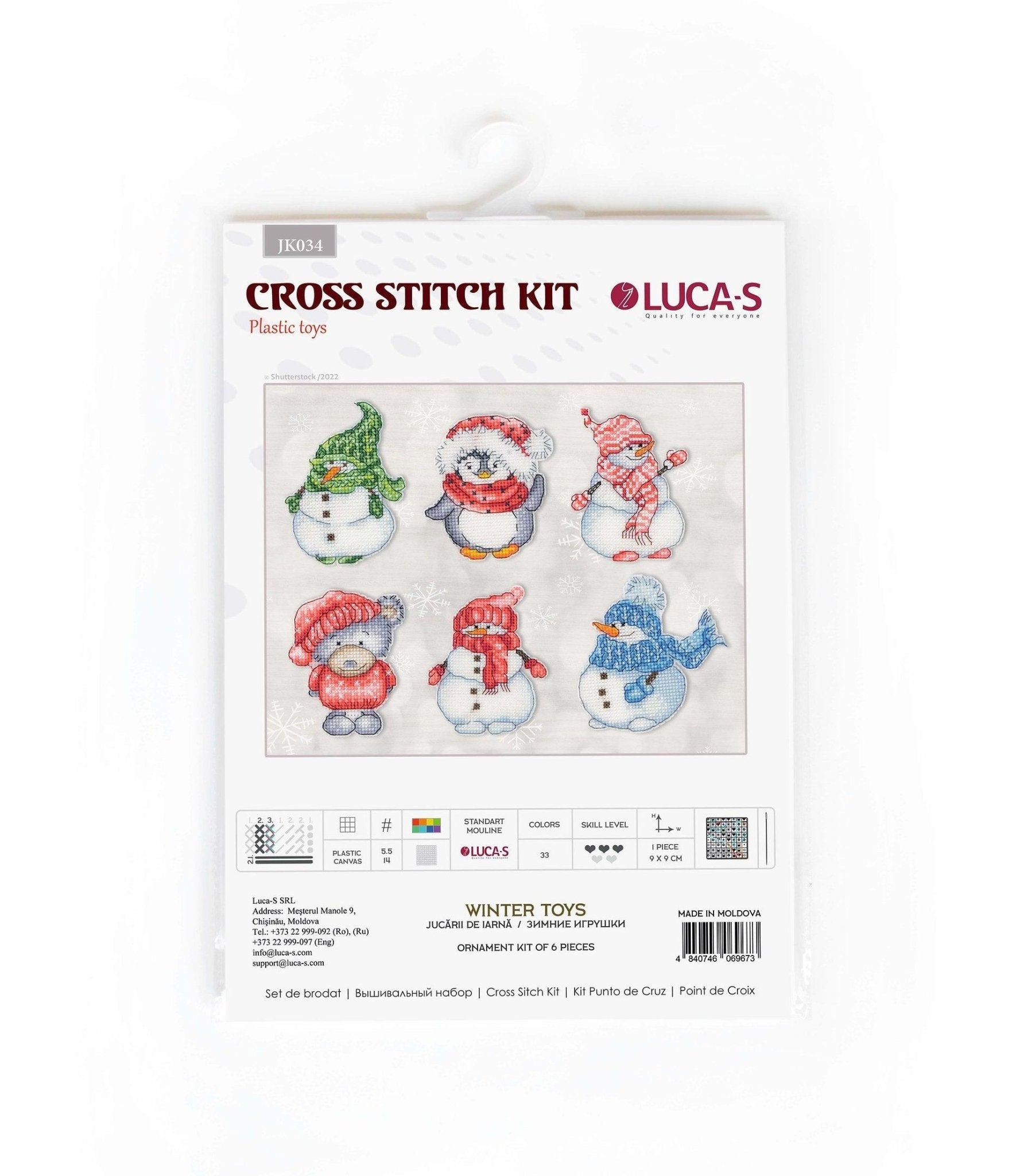 Toys Cross Stitch Kit Luca - S - Winter Toys, JK034 - Luca - S Yarns