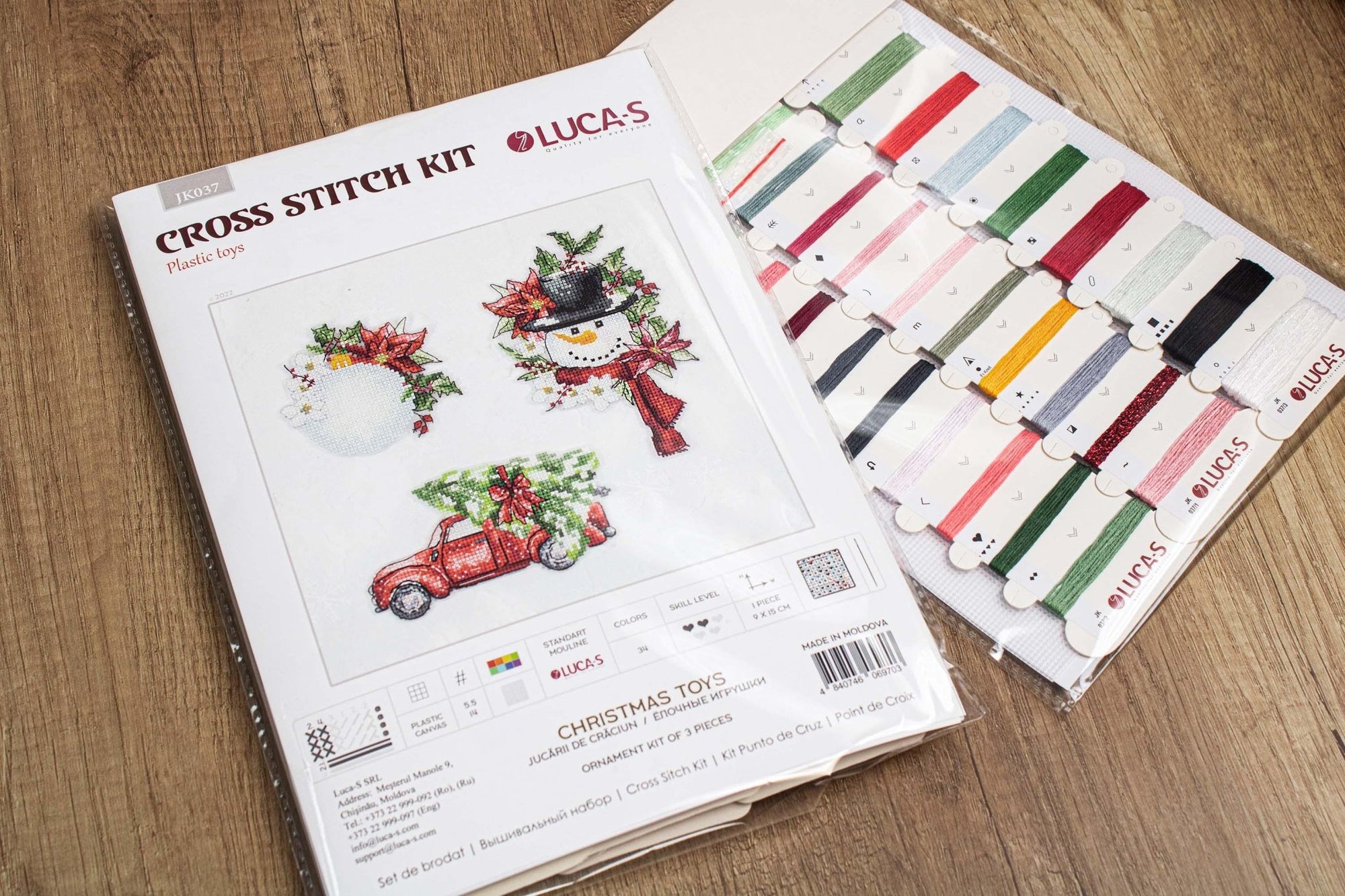 Toys Cross Stitch Kits - Christmas Toys, JK037 - Luca - S Yarns