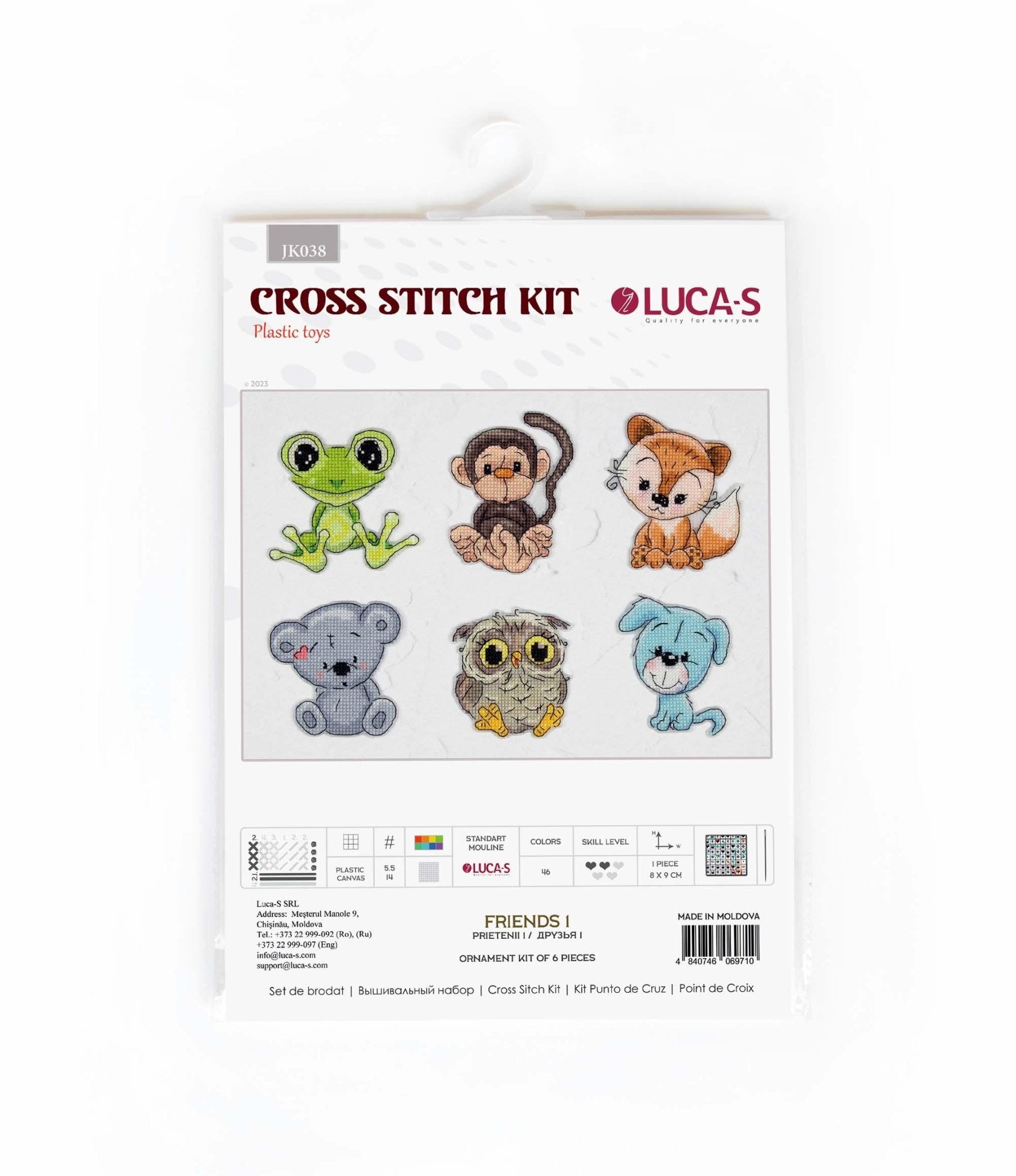 Toys Cross Stitch Kits - Friends 1, JK038 - Luca - S Yarns